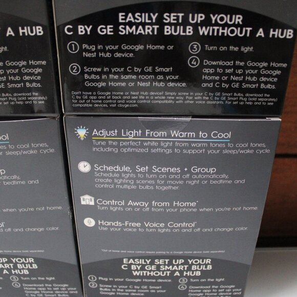 GE C by GE Tunable White Smart Bulb BR30 Bundle of 4 Dimmable LED 800 Lumens New - Picture 8 of 8